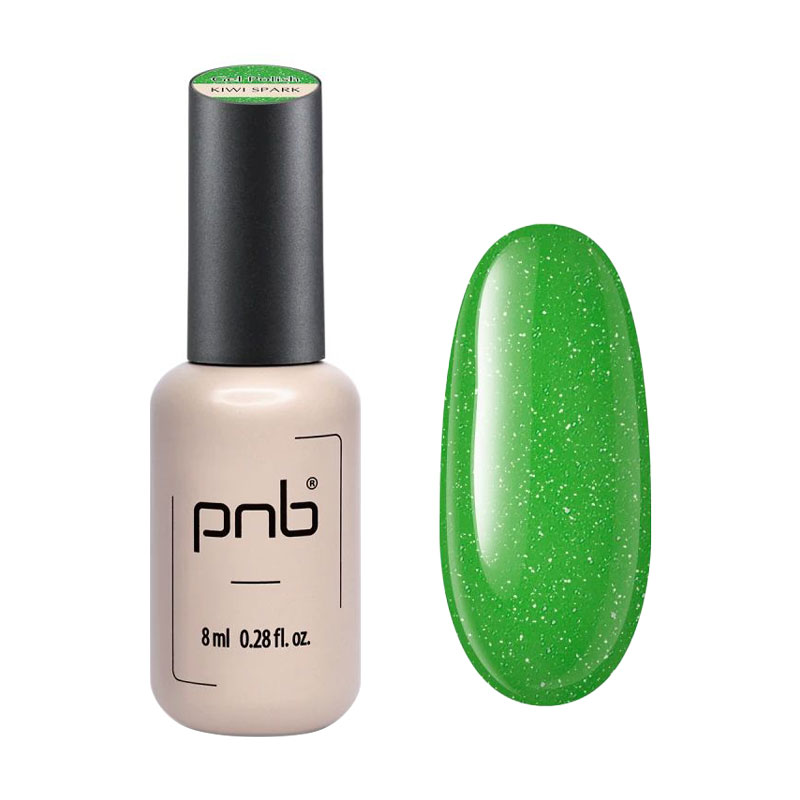 Гель-лак для нігтів PNB Juicy Spark Gel Polish, Kiwi Spark, 8 мл