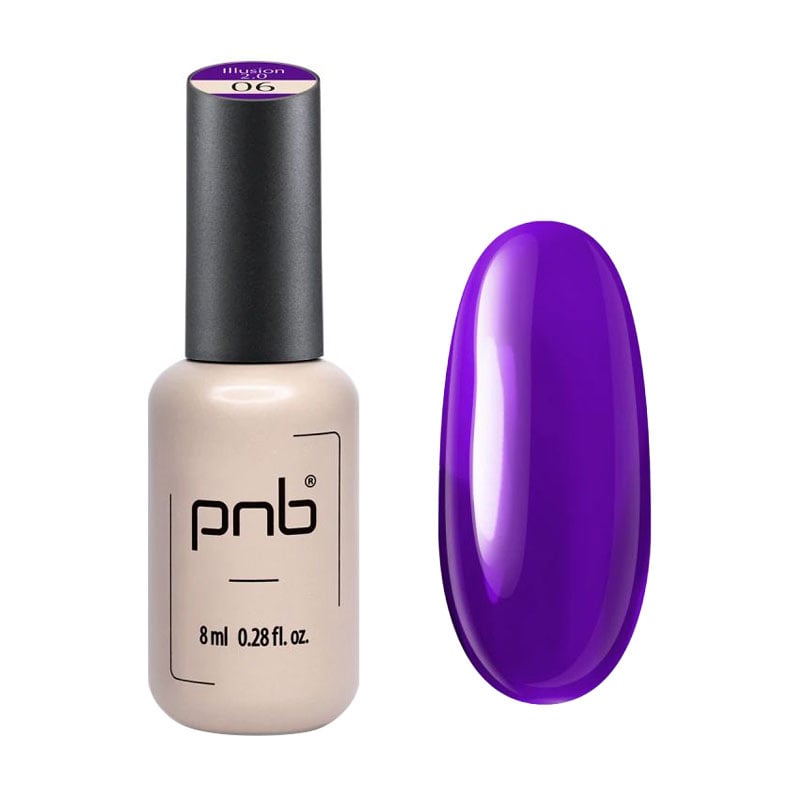 Вітражний гель-лак для нігтів PNB UV/LED Gel Polish Illusion 2.0, 06, 8 мл